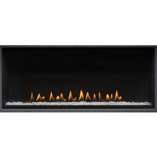 Montigo DelRay Linear 60” gas fireplace with modern, sleek design.