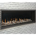 High-efficiency Montigo DelRay Linear 60” fireplace, perfect for contemporary spaces.