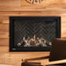 Compact Montigo DelRay Square 37” fireplace ideal for small spaces.