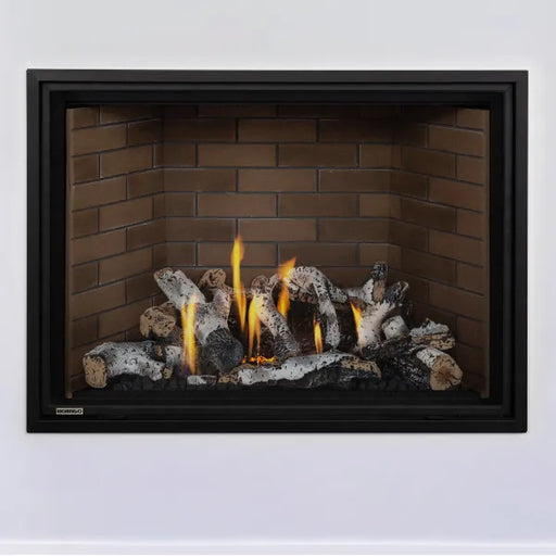 Versatile Montigo DelRay Square 42” fireplace with efficient heating options.