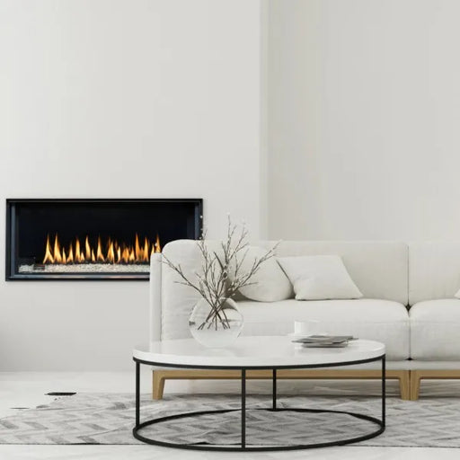 Modern Montigo Distinction 36" Fireplace with concealed linear burner.