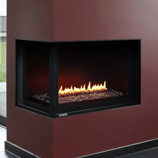 Create a cozy ambiance with Montigo Divine Corner 38" Fireplace’s traditional logset and modern features.