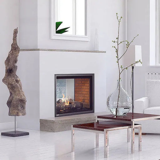 Montigo Divine 42" See-Through Gas Fireplace with dual-sided view at Dreamwood Living.