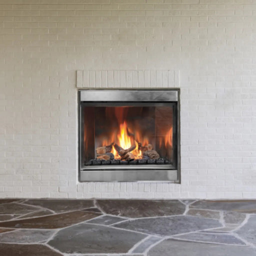 Montigo Divine 42" single-sided ventless fireplace, ideal for stylish gatherings.