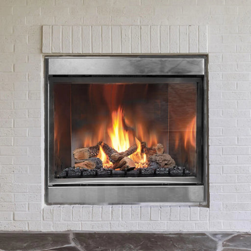 Montigo Divine 42" single-sided fireplace, enhancing your outdoor space’s beauty.