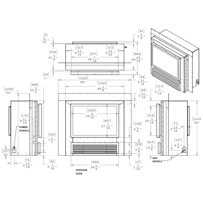 Elegant Montigo Exemplar R324STIO, seamless view with built-in power vent system.