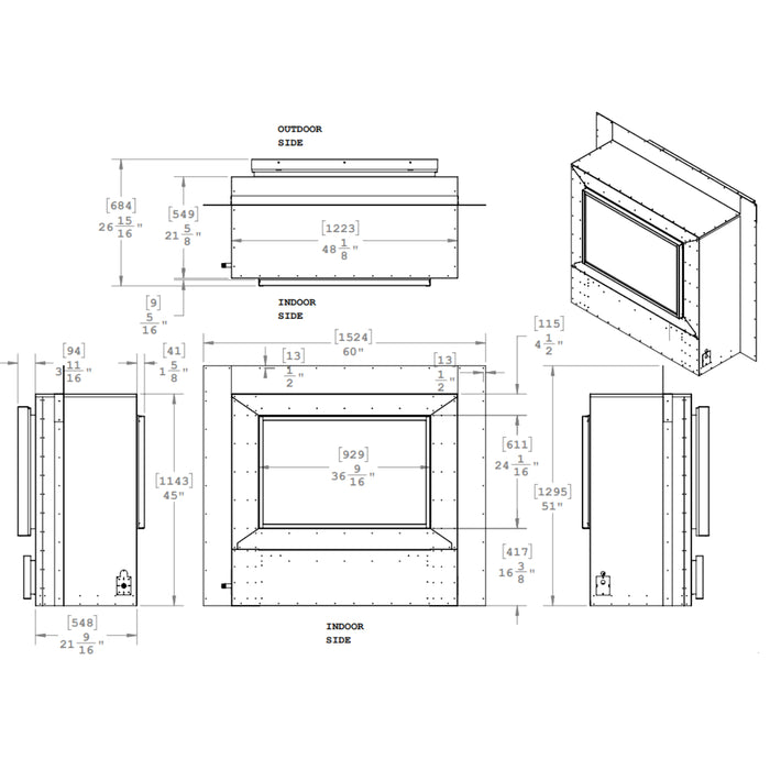 Montigo R324STIO gas fireplace, generous viewing area and minimalist design.