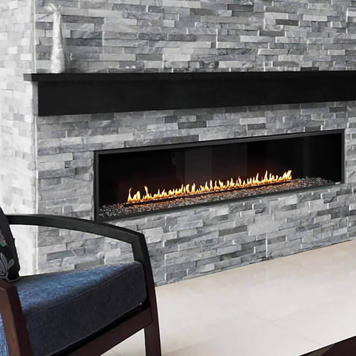 Modern Montigo R720 Fireplace with Driftwood and Glass Media Option