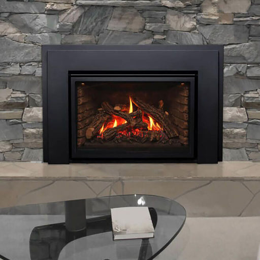 Montigo Illume 34FID Direct Vent Gas Fireplace Insert in living room.