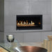 Phenom 38" gas fireplace, sleek design with even warmth distribution.