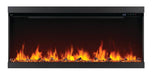 Voice control technology integrated into Napoleon electric fireplace.