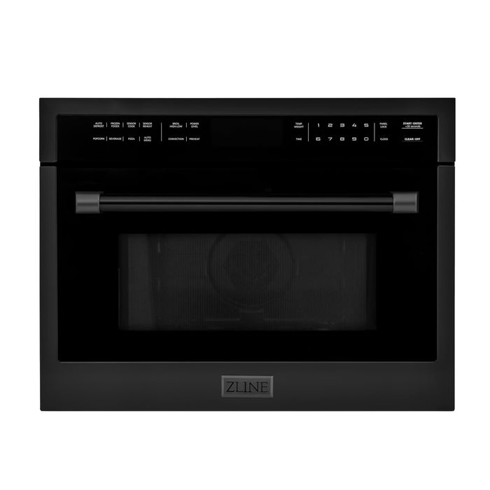 ZLINE Appliance Package - 24" Microwave Oven and 30" Wall Oven, 2KP-MW24-AWS30BS