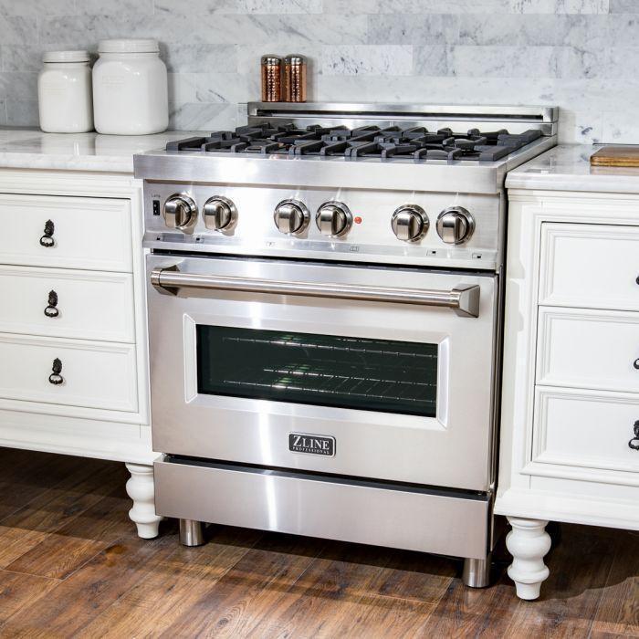 ZLINE 30" Professional Dual Fuel Range in Stainless Steel, RA30