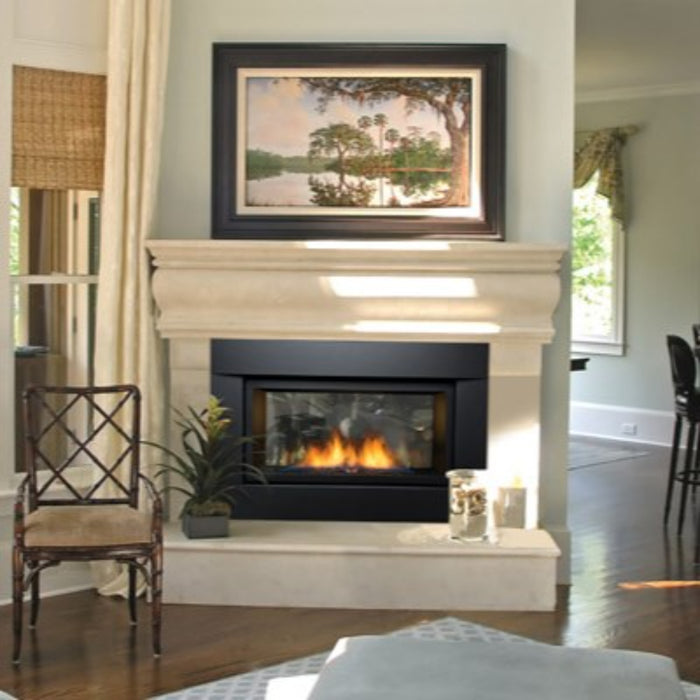 Sierra Flame Palisade 36" see-through fireplace enhances modern interiors.