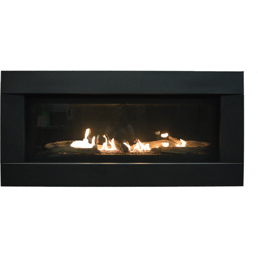 Stanford 55 fireplace: 55” wide flame view, available at Dreamwood Living.