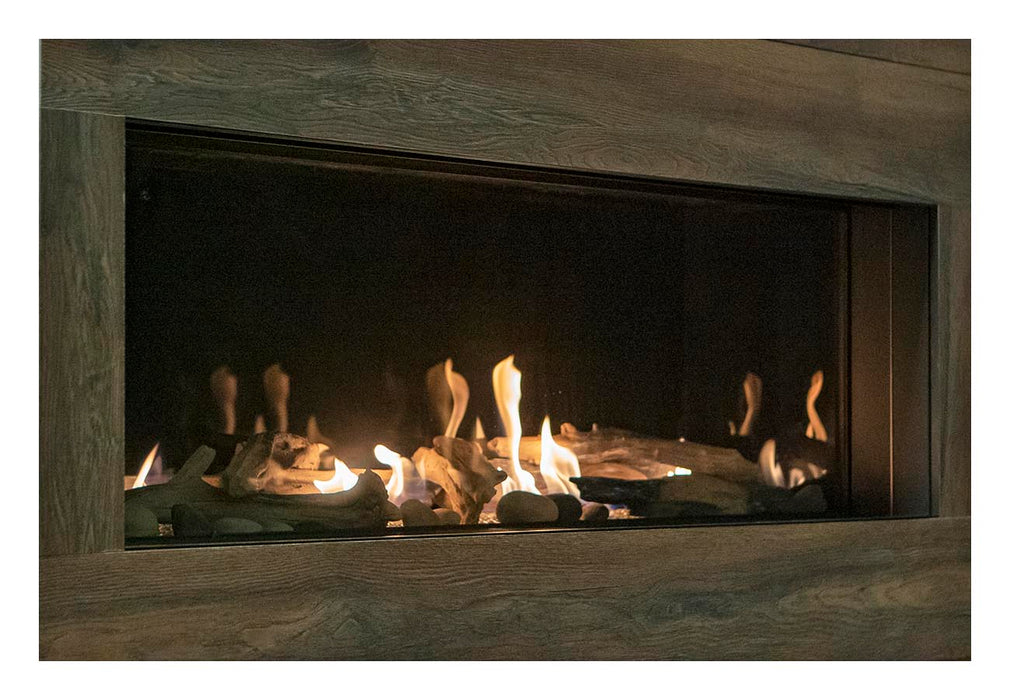 Sierra Flame Vienna 40 linear fireplace with radiant thermal convection.