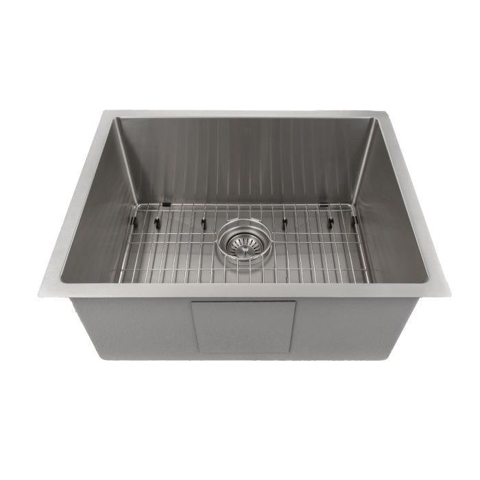 ZLINE 23" Meribel Undermount Single Bowl Kitchen Sink with Bottom Grid in Stainless Steel , SRS-23