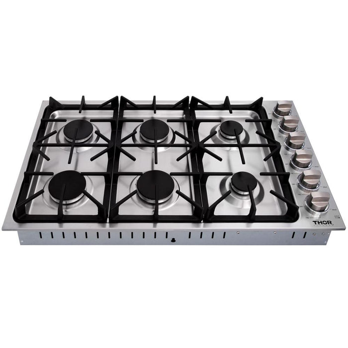 Thor Kitchen 36" Drop-in Natural Gas Cooktop in Stainless Steel, TGC3601