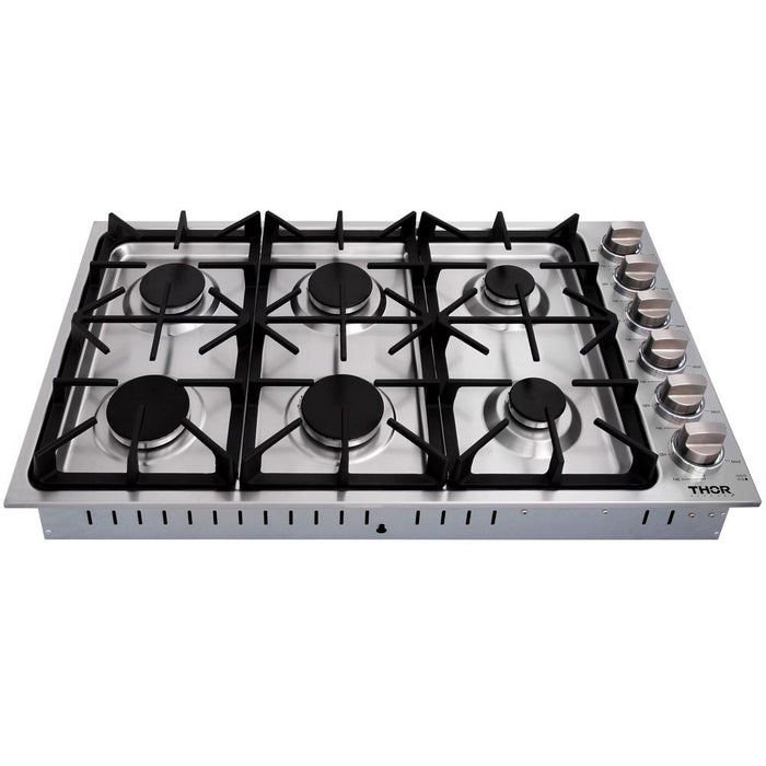 Thor 36" Drop-in Propane Gas Cooktop in Stainless Steel, TGC3601LP