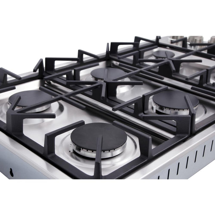 Thor 36" Drop-in Propane Gas Cooktop in Stainless Steel, TGC3601LP