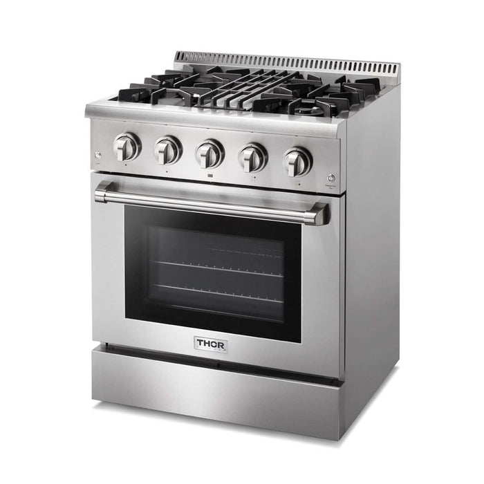 Thor Kitchen 30" Professional Dual Fuel Range in Stainless Steel, HRD3088ULP