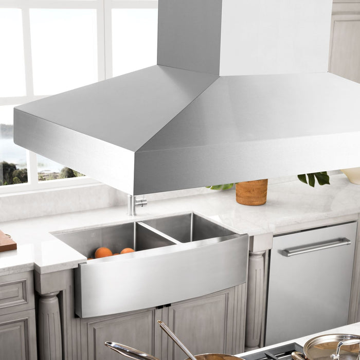 ZLINE 48" Convertible Island Mount Range Hood in Stainless Steel, KL3i-48