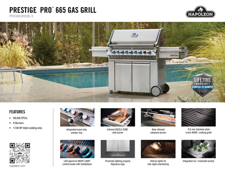 Napoleon Prestige 665 RSIB Natural Gas Grill