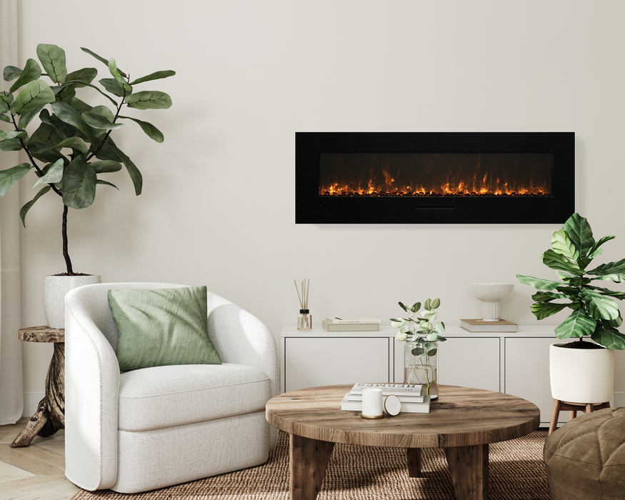 Amantii 48" Wall Mount/Flush Mount Electric Fireplace with Glass Surround