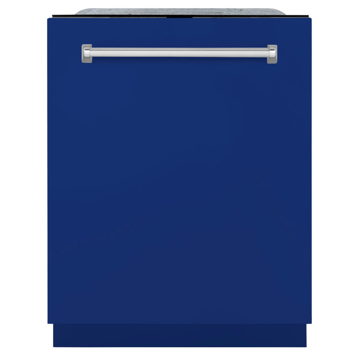 ZLINE 24" Monument Series Top Control Dishwasher in Blue Gloss, DWMT-BG-24