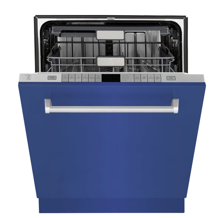 ZLINE 24" Monument Series Top Control Dishwasher in Blue Matte, DWMT-BM-24