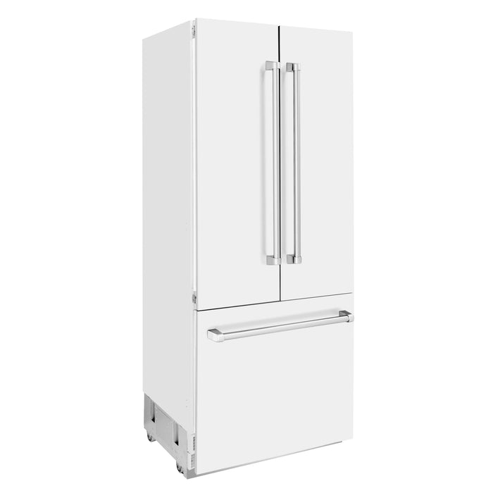 ZLINE 36" Built-In French Door Refrigerator in White Matte, RBIV-WM-36