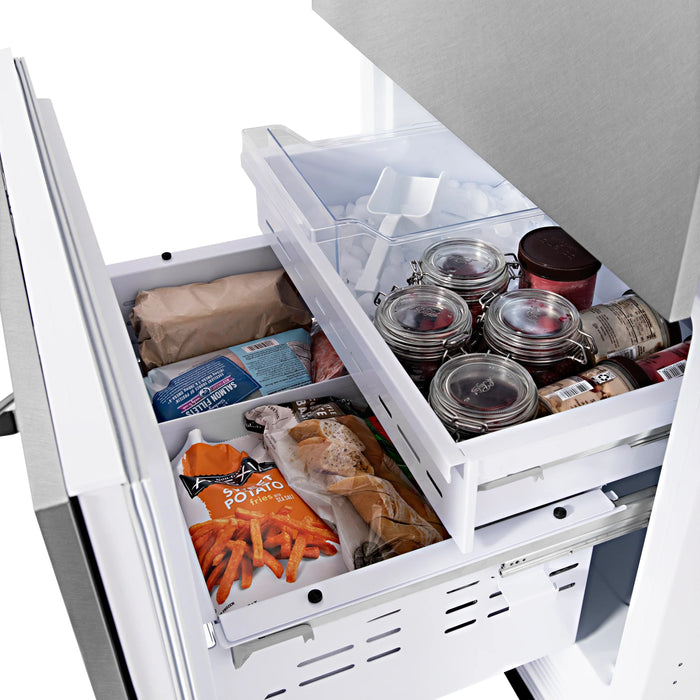ZLINE 30" Built-In 2-Door Bottom Freezer Refrigerator in DuraSnow® Stainless Steel, RBIV-SN-30