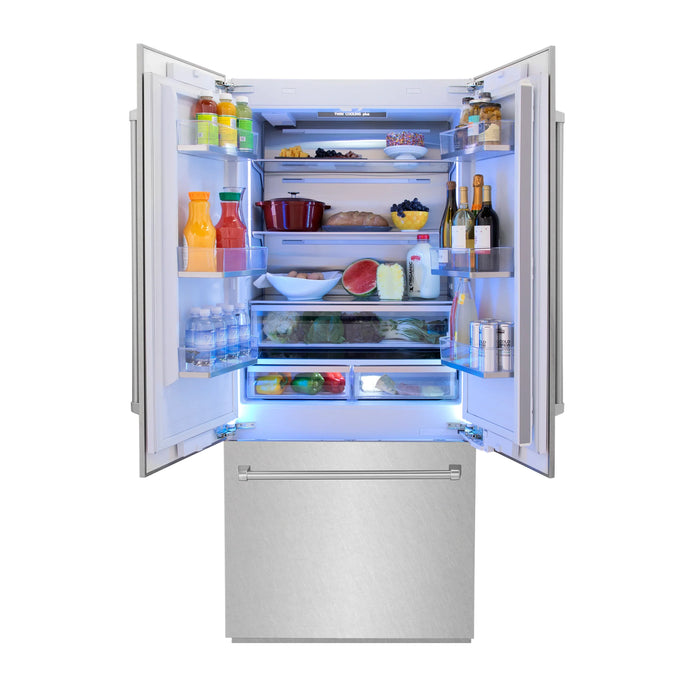 ZLINE 36" Built-In Refrigerator in DuraSnow® Stainless Steel, RBIV-SN-36