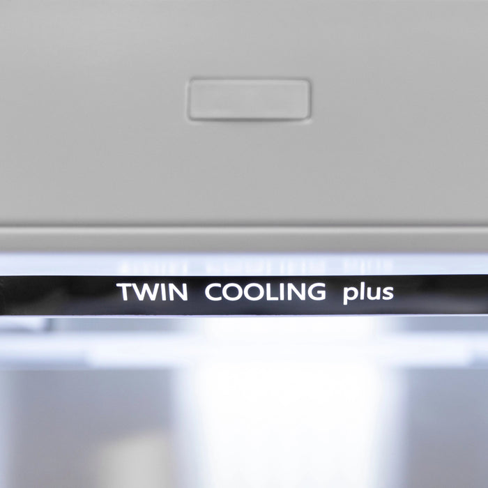 ZLINE 60" Autograph Edition Built-In 4-Door Refrigerator in Stainless Steel with Matte Black Accents, RBIVZ-304-60-MB
