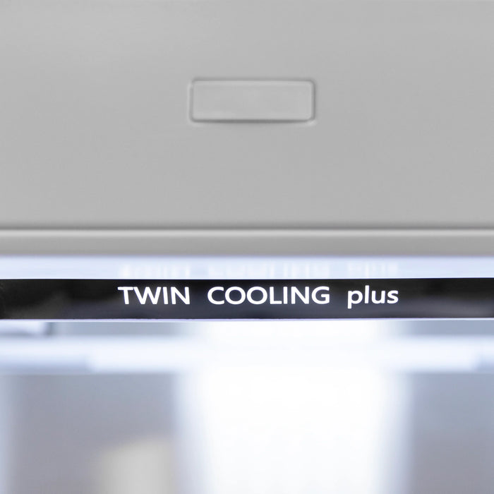 ZLINE 60" Autograph Edition Built-In 4-Door French Door Refrigerator in White Matte with Matte Black Accents, RBIVZ-WM-60-MB