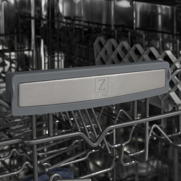 ZLINE 18" Top Control Tall Dishwasher in Blue Matte with 3rd Rack, DWV-BM-18