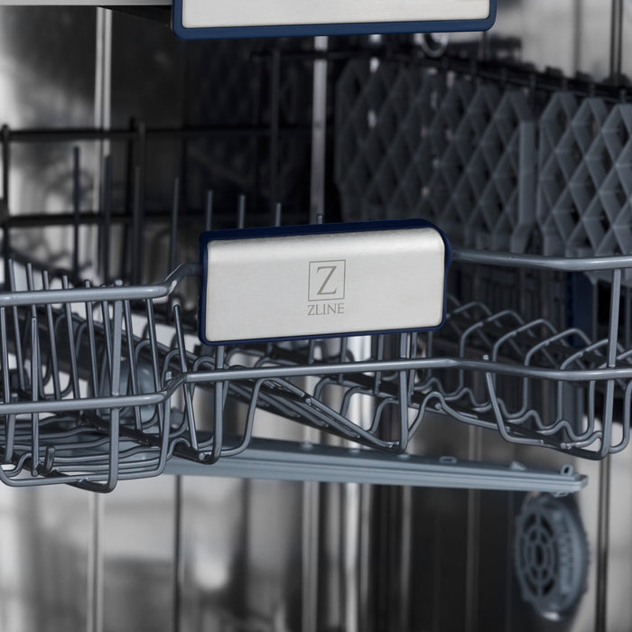 ZLINE 24" Tallac Series Top Control Dishwasher in Hand Hammered Copper with 3rd Rack, DWV-HH-24