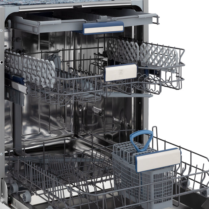 ZLINE 24" Tallac Series Top Control Dishwasher in Hand Hammered Copper with 3rd Rack, DWV-HH-24