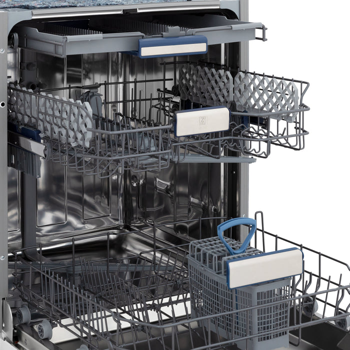 ZLINE 24" Tallac Series Top Control Dishwasher in White Matte with 3rd Rack, DWV-WM-24