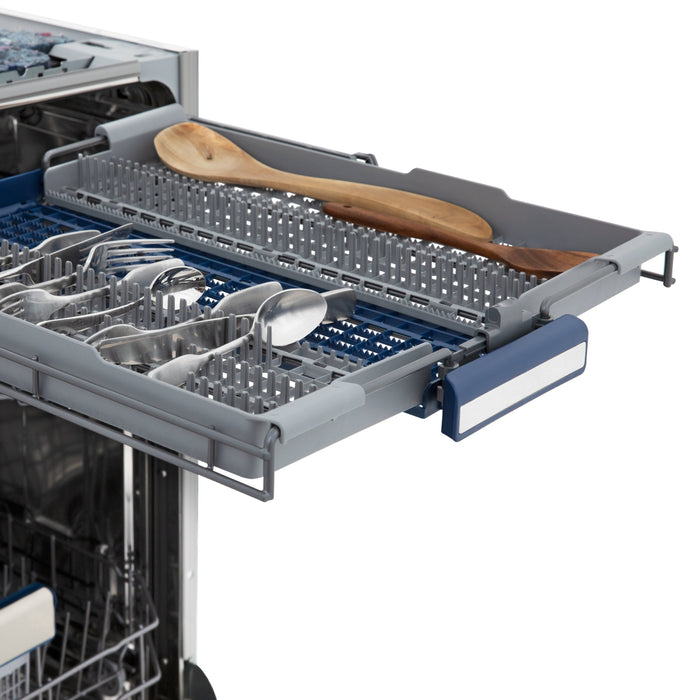 ZLINE 24" Tallac Series Top Control Dishwasher in DuraSnow® Stainless Steel with 3rd Rack, DWV-SN-24