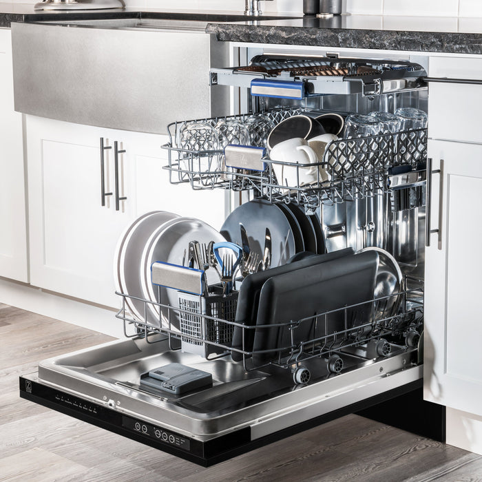 ZLINE 24" Tallac Series Dishwasher in Black Stainless Steel, DWV-BS-24