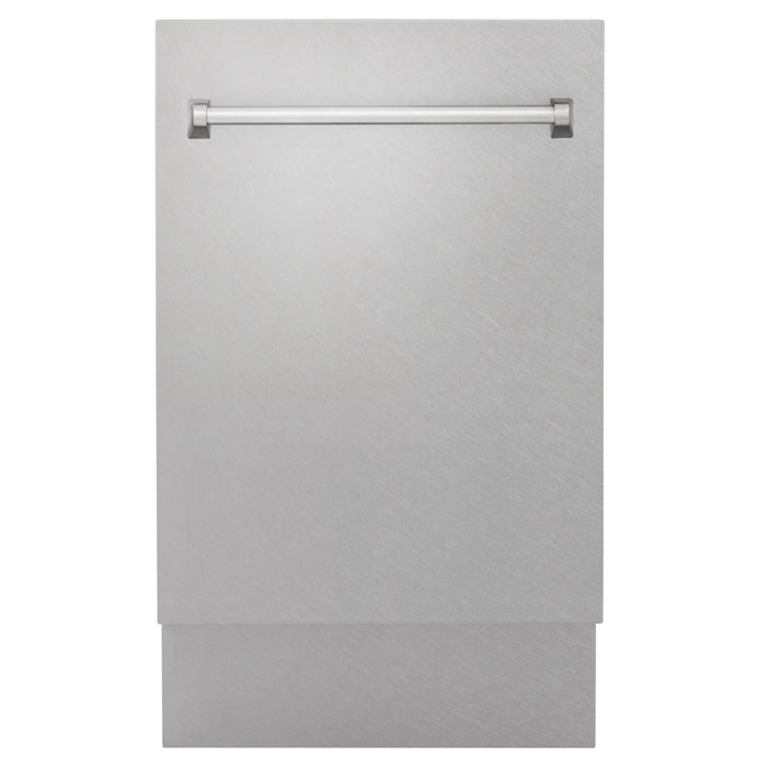 ZLINE 18" Tallac Top Control Dishwasher in DuraSnow® Stainless Steel and 3rd Rack, DWV-SN-18