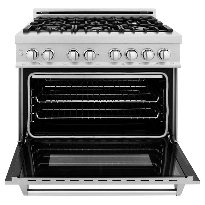 ZLINE 48" Dual Fuel Range with Griddle in DuraSnow® Stainless Steel, RAS-SN-GR-48