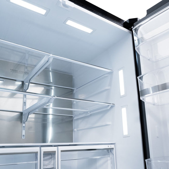 ZLINE 36" Standard-Depth Refrigerator in Black Stainless Steel, RSM-W-36-BS