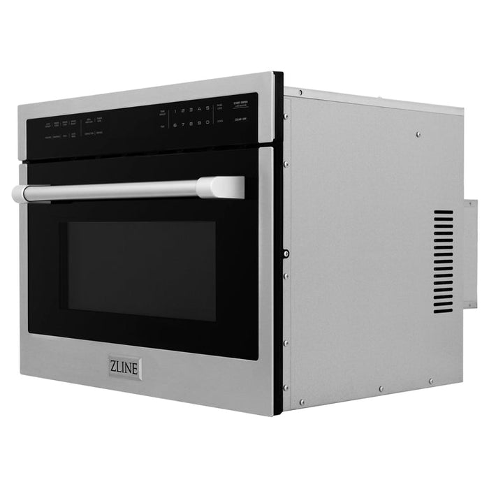 ZLINE Appliance Package - 48" Gas Range, Range Hood and Microwave Oven, 3KP-SGRRH48-MO