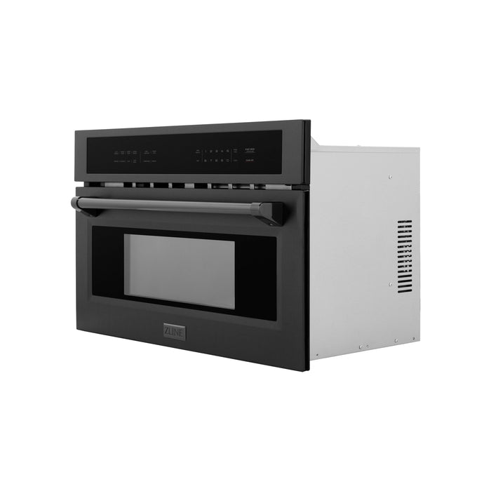 ZLINE 30" Built-in Convection Microwave Oven in Black Stainless Steel, MWO-30-BS