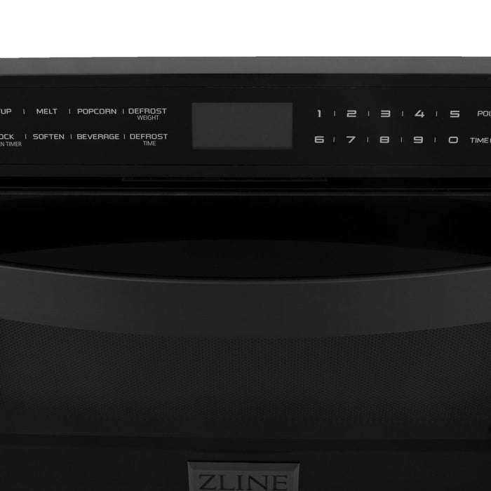 ZLINE 24" Microwave Drawer In Black Stainless Steel, MWD-1-BS