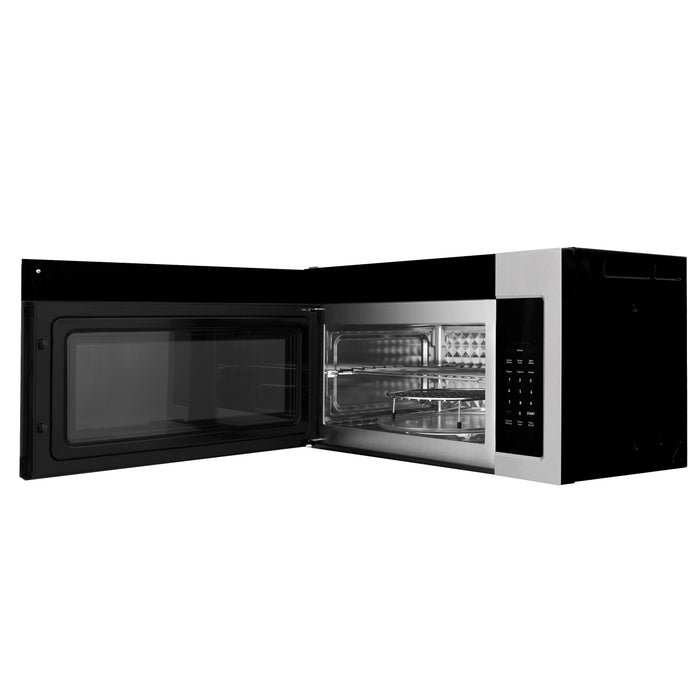 ZLINE 30" Over the Range Microwave in Stainless Steel with Modern Handle & 2 Charcoal Filters, MWO-OTRCF-30