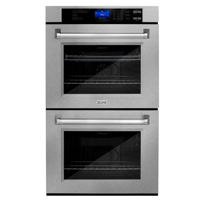 ZLINE 30" Double Wall Oven in DuraSnow® Stainless Steel, AWDS-30