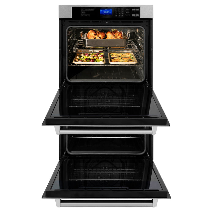 ZLINE 30" Double Wall Oven in DuraSnow® Stainless Steel, AWDS-30